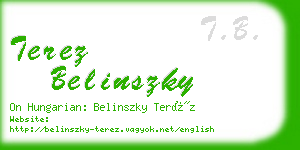 terez belinszky business card